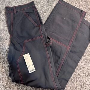 Urban Outfitters Black Jeans with Red Stitching